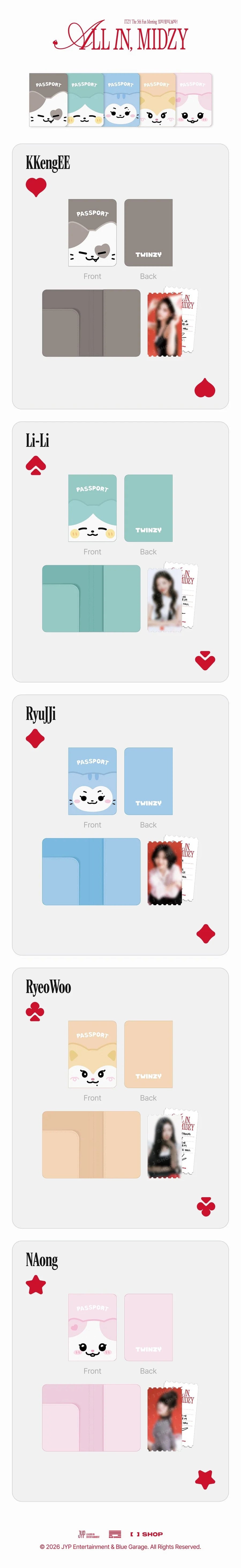 *PRE-ORDER* ITZY - [ALL IN, MIDZY | 5th Fan Meeting] TWINZY Passport Cover Set