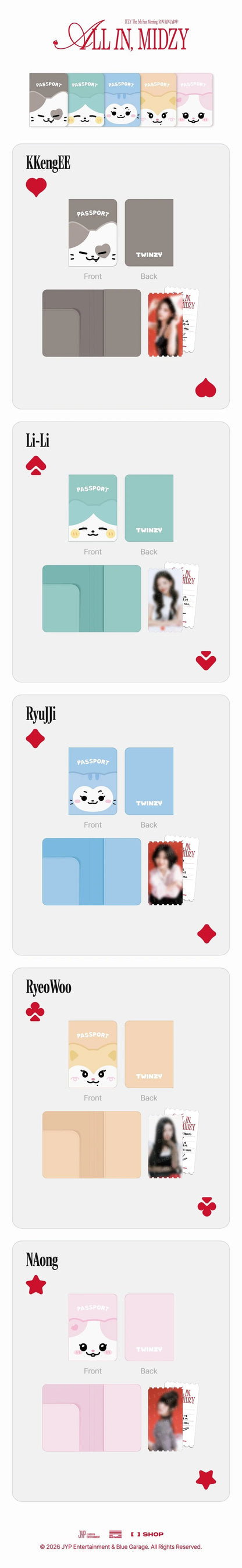*PRE-ORDER* ITZY - [ALL IN, MIDZY | 5th Fan Meeting] TWINZY Passport Cover Set