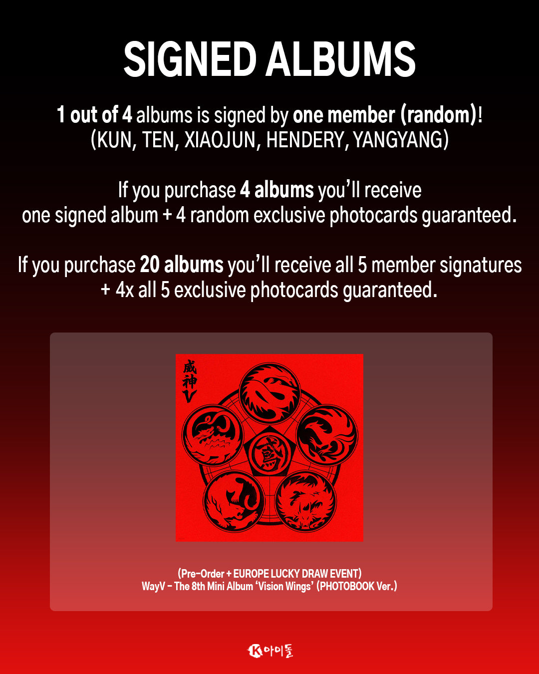 *PRE-ORDER* [EUROPE LUCKY DRAW/SIGNED EVENT] WAYV - Vision Wings [8th Mini Album]
