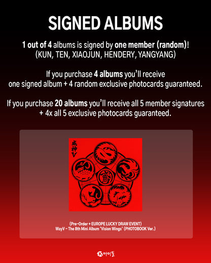*PRE-ORDER* [EUROPE LUCKY DRAW/SIGNED EVENT] WAYV - Vision Wings [8th Mini Album]