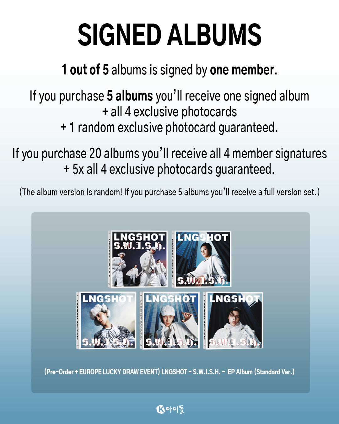 *PRE-ORDER* [EUROPE LUCKY DRAW/SIGNED] LNGSHOT - S.W.I.S.H.