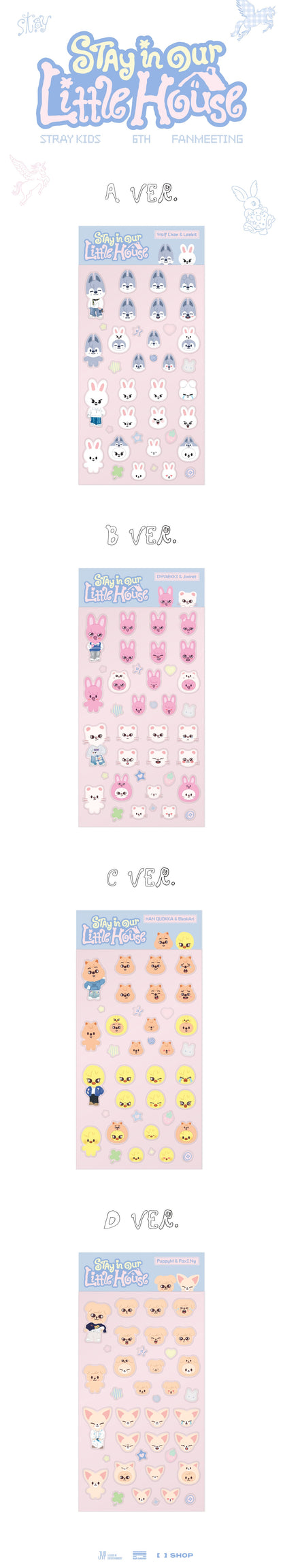 *PRE-ORDER* STRAY KIDS - [Stay In OUR Little House - 6th Fanmeeting MD] SKZOO 3D Sticker
