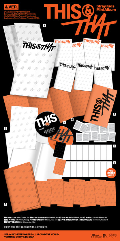 *PRE-ORDER* STRAY KIDS - THIS & THAT (& Ver.) + POB OPTION