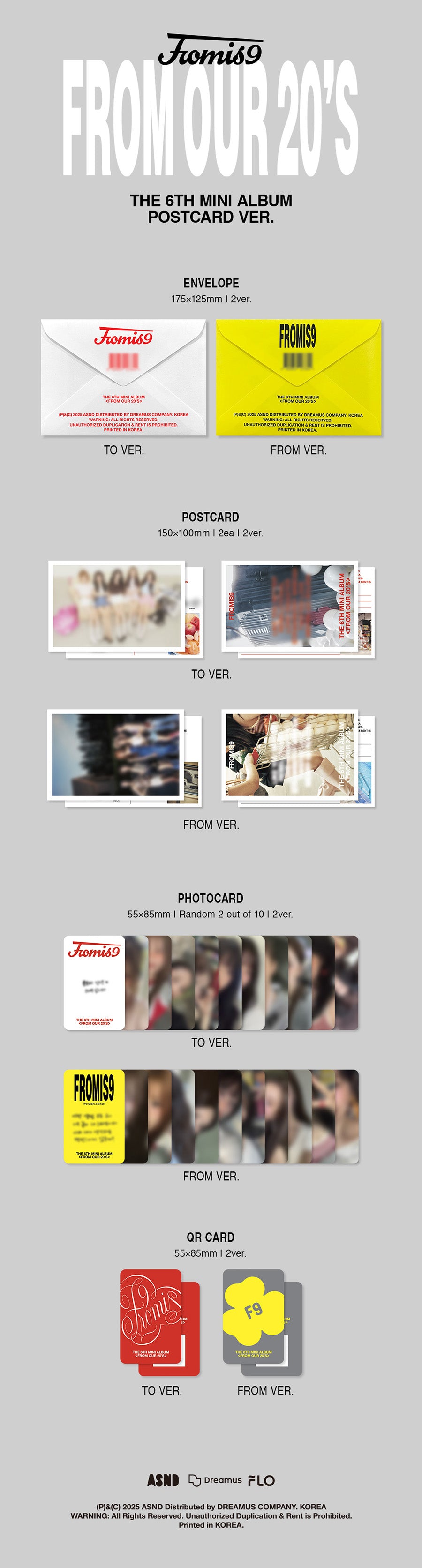 *PRE-ORDER* FROMIS_9 - From Our 20s (6th Mini Album) [Postcard Ver.]