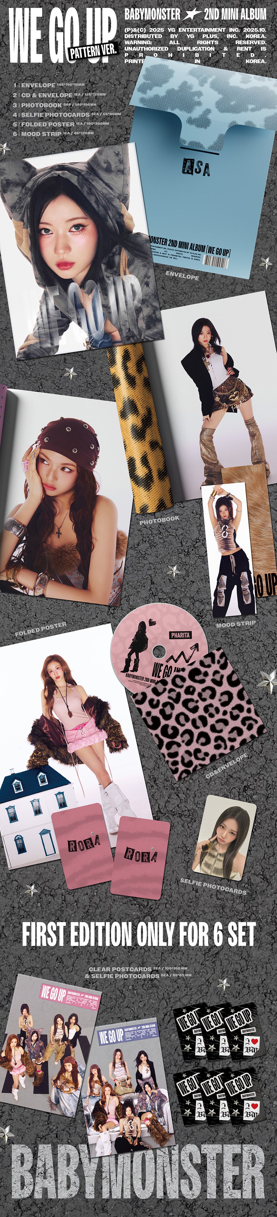*PRE-ORDER* BABYMONSTER - We Go Up (2nd Mini Album) [Pattern Ver.]