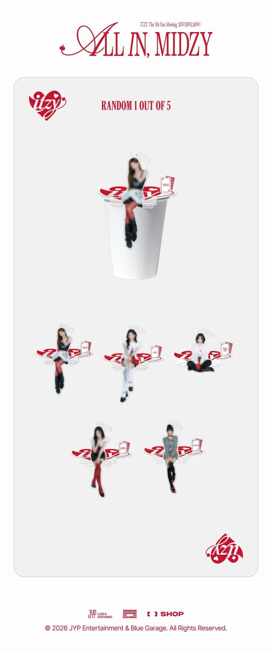 *PRE-ORDER* ITZY - [ALL IN, MIDZY | 5th Fan Meeting] Secret Acrylic Stopper