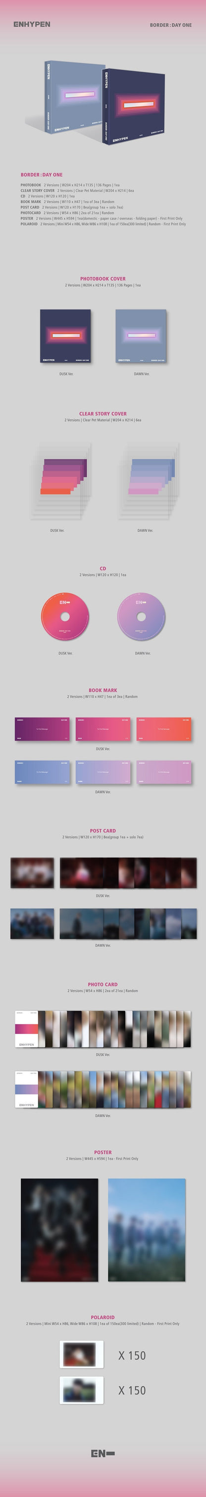 ENHYPEN - BORDER : DAY ONE (1st Mini Album)