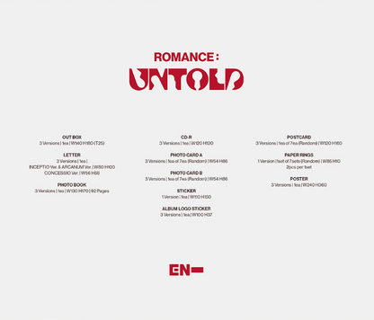 ENHYPEN - ROMANCE : UNTOLD (2nd Studio Album)