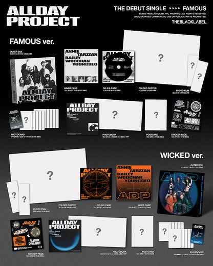 *PRE-ORDER* ALL DAY PROJECT - FAMOUS (1st Single Album)