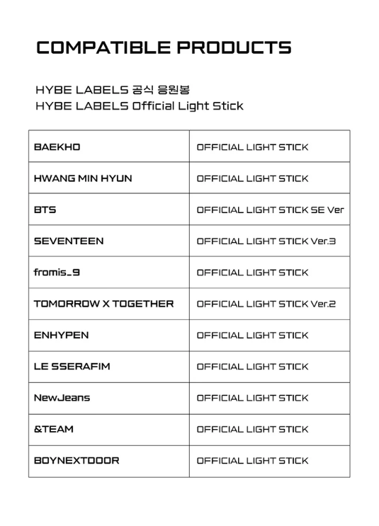 HYBE OFFICIAL LIGHT STICK BATTERY