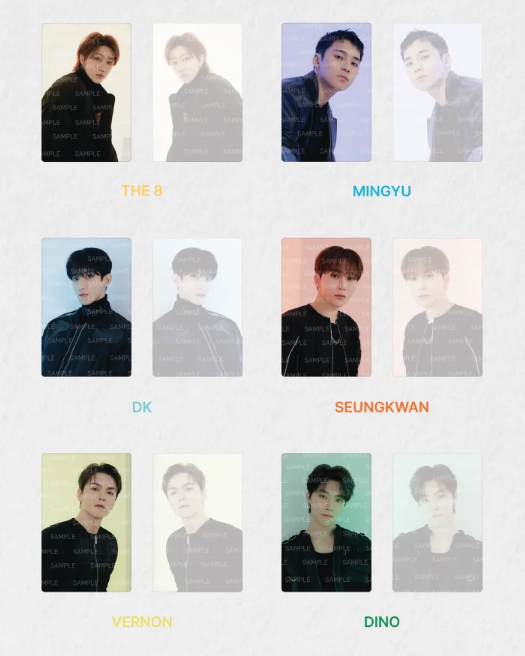 SEVENTEEN - 'FOLLOW' TOUR CLEAR PHOTO CARD SET