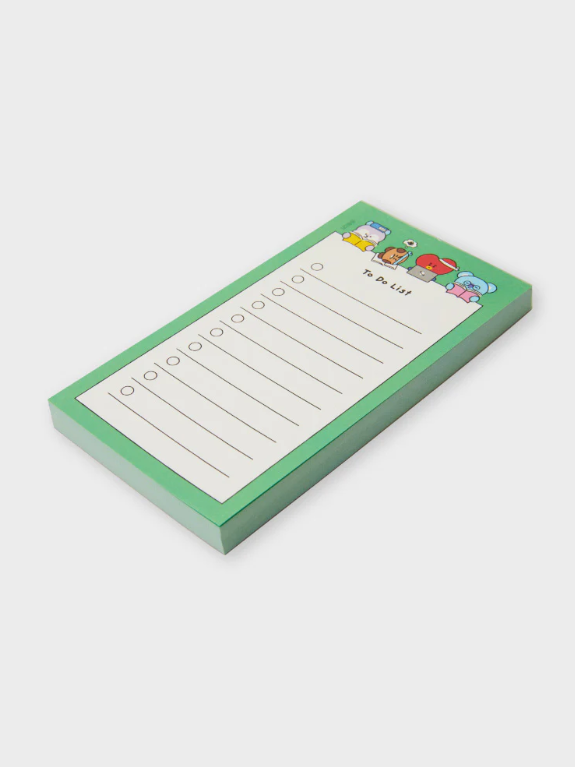 LINE FRIENDS OFFICIAL BT21 2024 SEASON'S GREETINGS TO-DO LIST NOTEPAD