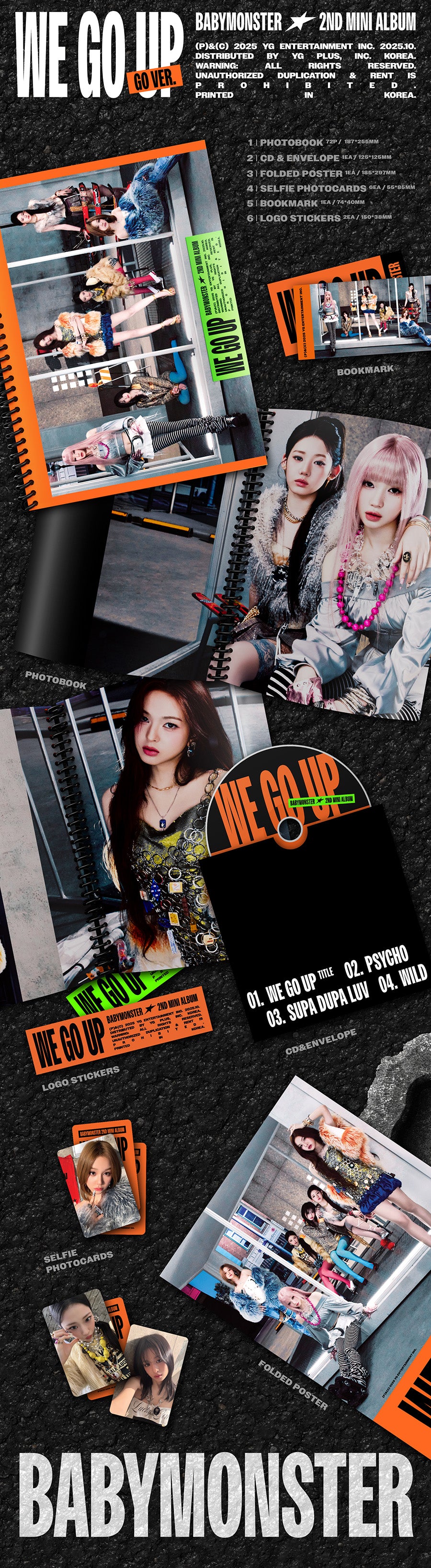 *PRE-ORDER* BABYMONSTER - We Go Up (2nd Mini Album) [GO Ver.]