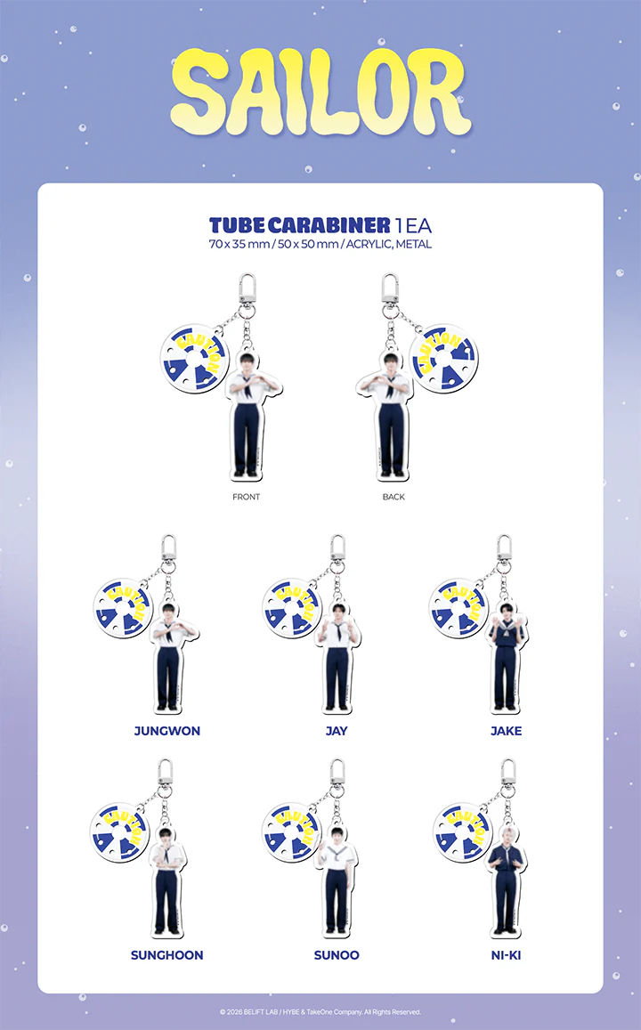 *PRE-ORDER* ENHYPEN - [SAILOR ENHYPEN WORLD OFFICIAL MD] Tube Carabiner