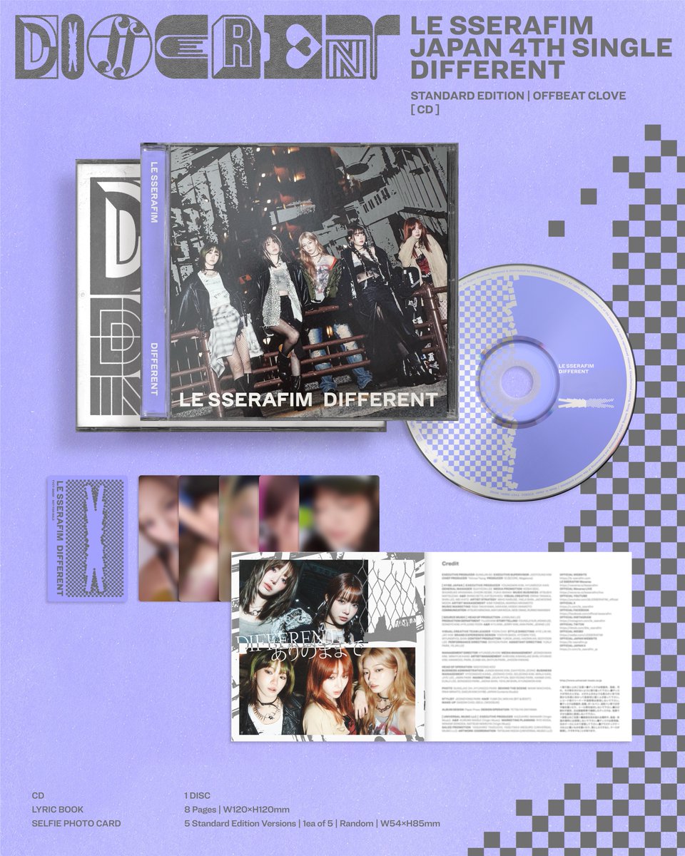 *PRE-ORDER* LE SSERAFIM - DIFFERENT (4th Japanese Single Album) + POB