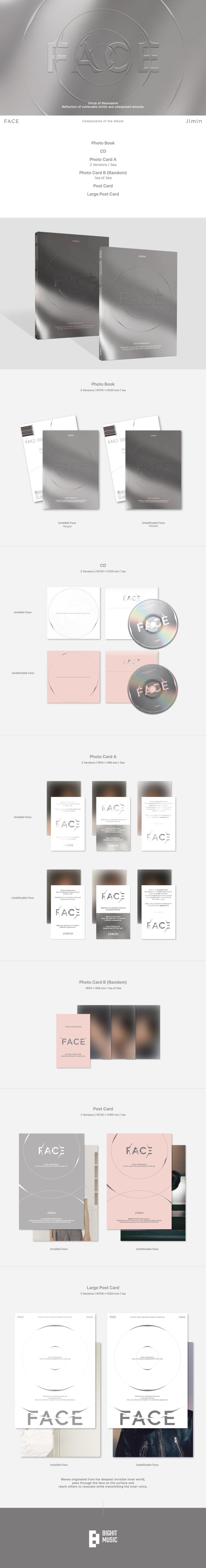 BTS JIMIN - FACE (1st Studio Album) [LP/Vinyl]