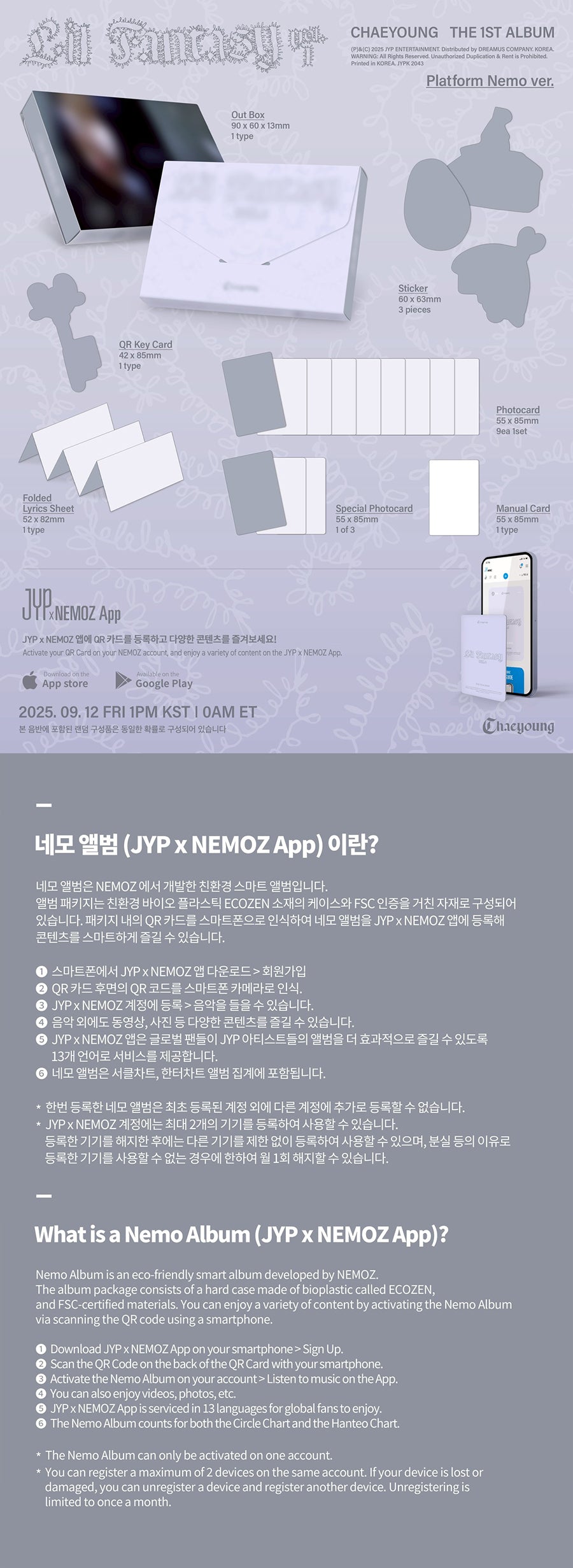 *PRE-ORDER* TWICE CHAEYOUNG - LIL FANTASY Vol. 1 (1st Studio Album) [Platform Nemo Ver.]