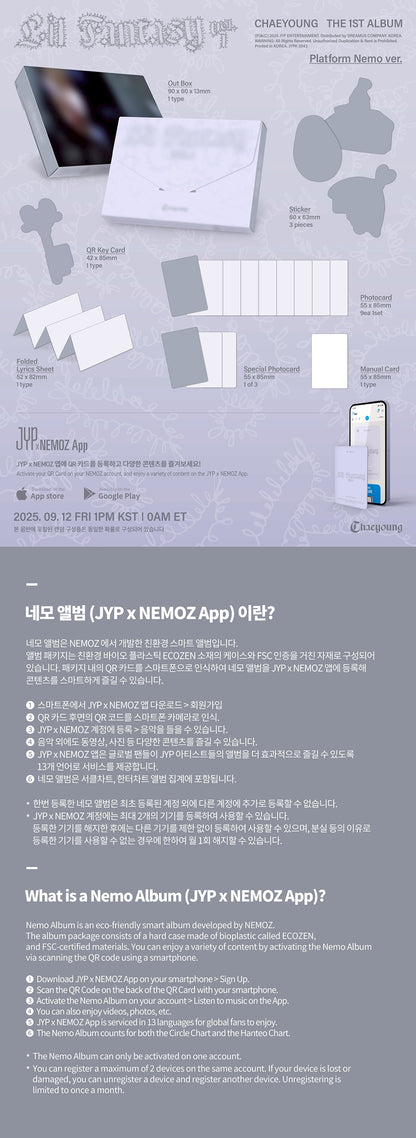 *PRE-ORDER* TWICE CHAEYOUNG - LIL FANTASY Vol. 1 (1st Studio Album) [Platform Nemo Ver.]