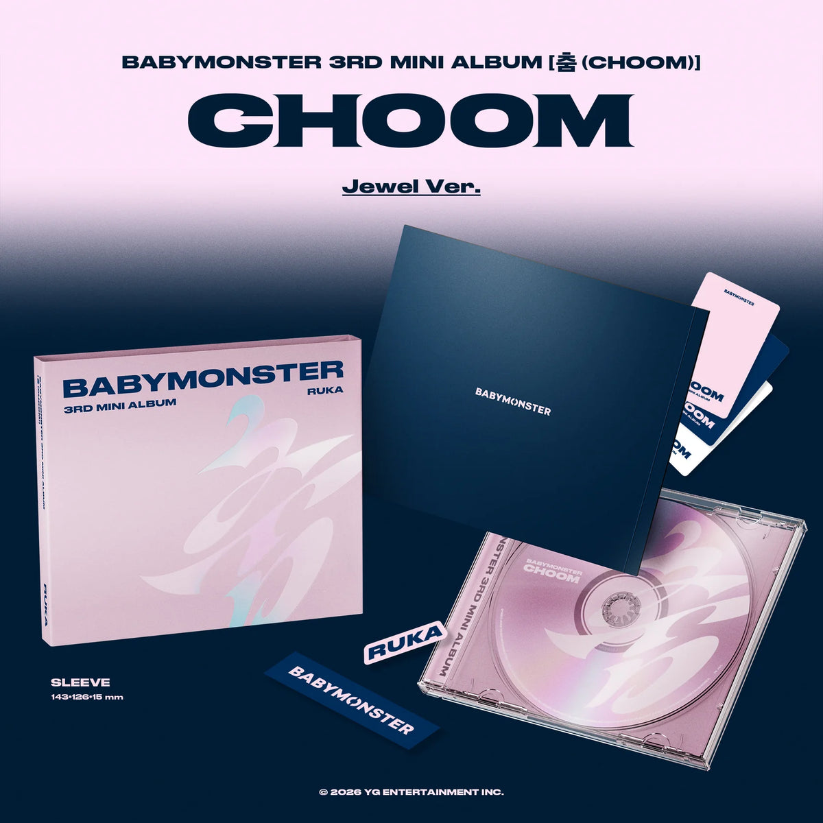 *PRE-ORDER* [1:1 VIDEO CALL EVENT/LUCKY DRAW] BABYMONSTER RORA - CHOOM (3rd Mini Album) [Jewel Ver.]