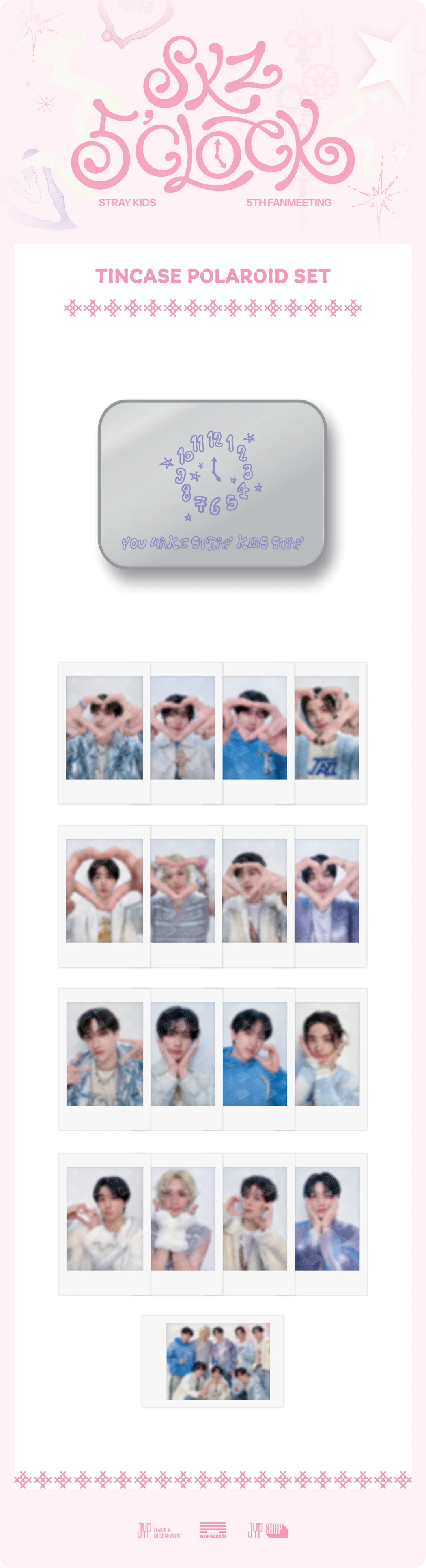 *PRE-ORDER* STRAY KIDS - SKZ 5'CLOCK 5TH FAN MEETING TIN CASE POLAROID SET