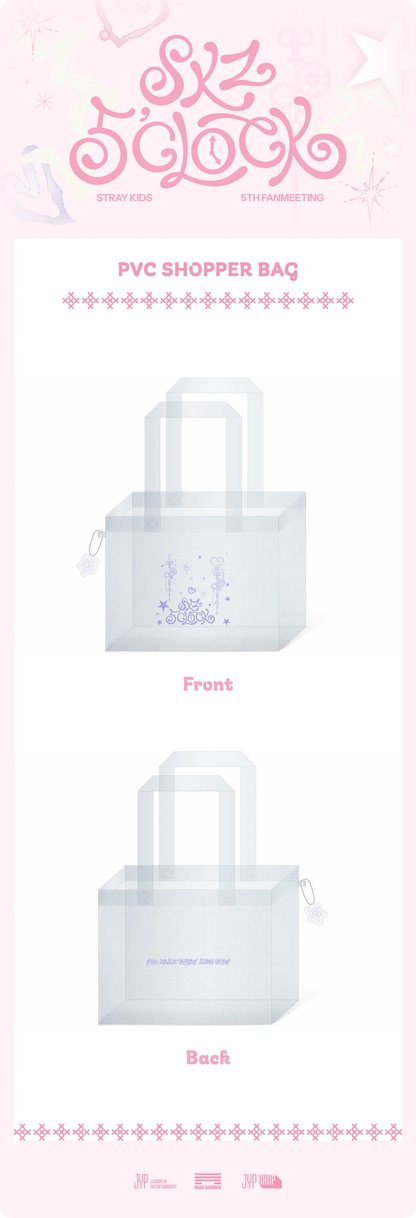 *PRE-ORDER* STRAY KIDS - SKZ 5'CLOCK 5TH FAN MEETING PVC SHOPPER BAG