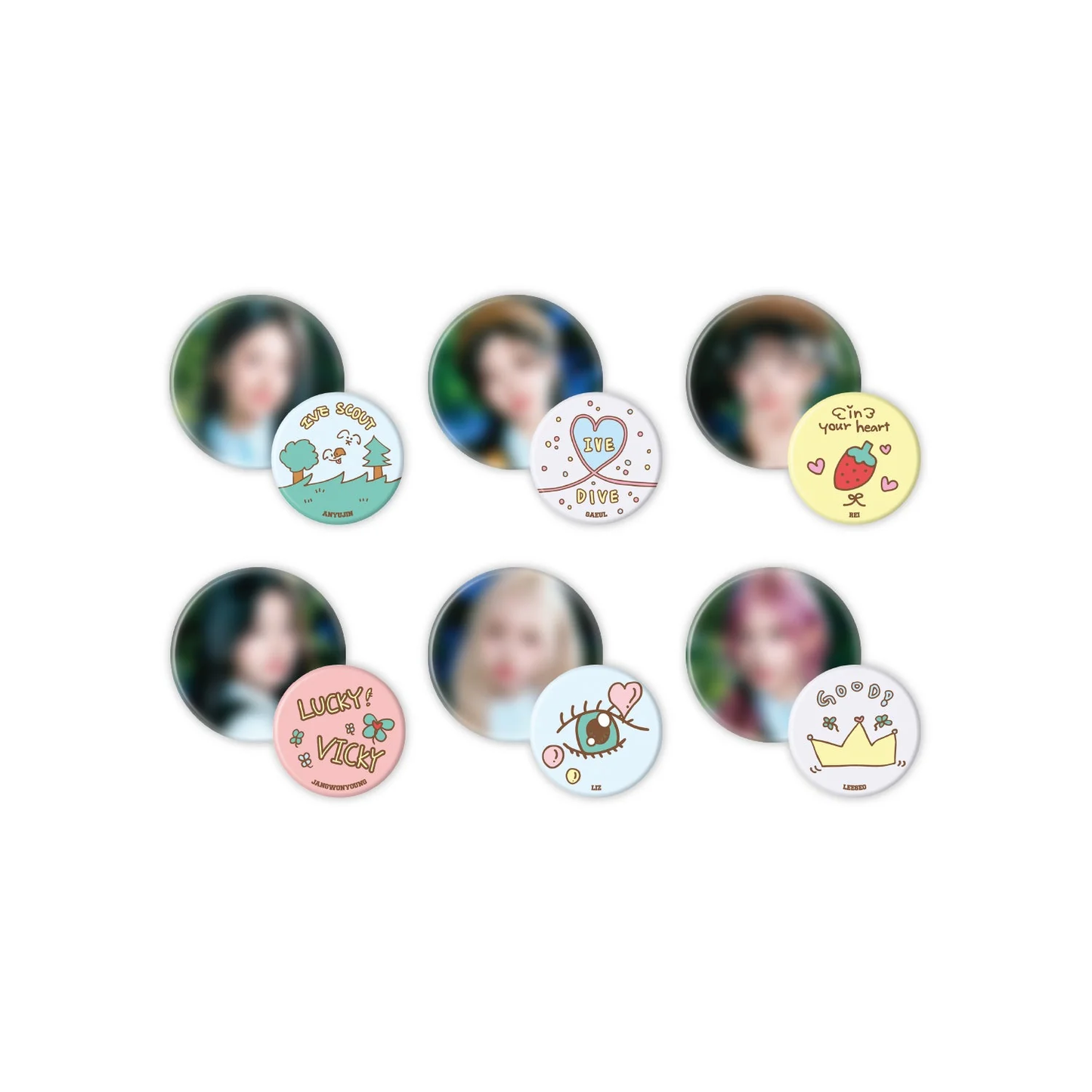 *PRE-ORDER* IVE - [IVE SCOUT 3RD FAN CONCERT] Random Pin Button Set