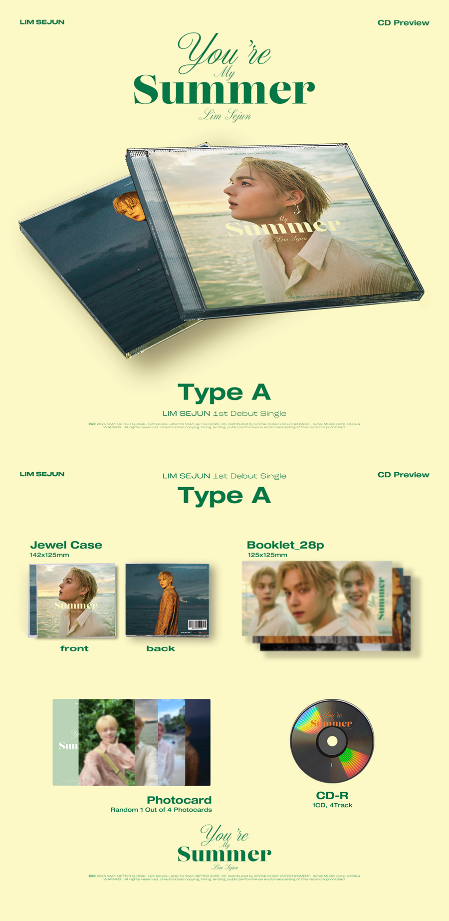 VICTON LIM SEJUN - You're My Summer (1st Single Album)