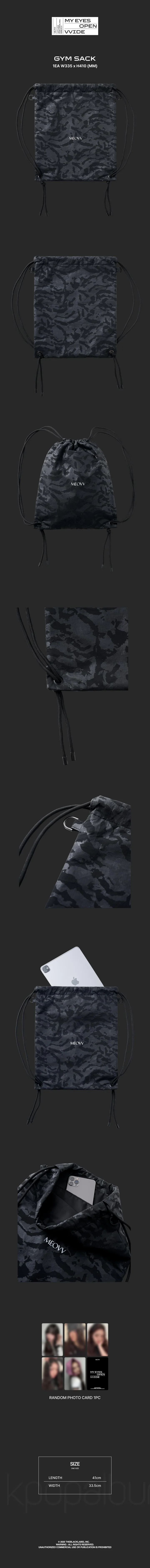 *PRE-ORDER* MEOVV- [MY EYES OPEN VVIDE] MD Gym Sack