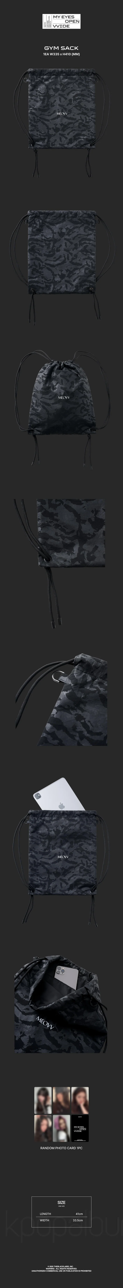 *PRE-ORDER* MEOVV- [MY EYES OPEN VVIDE] MD Gym Sack