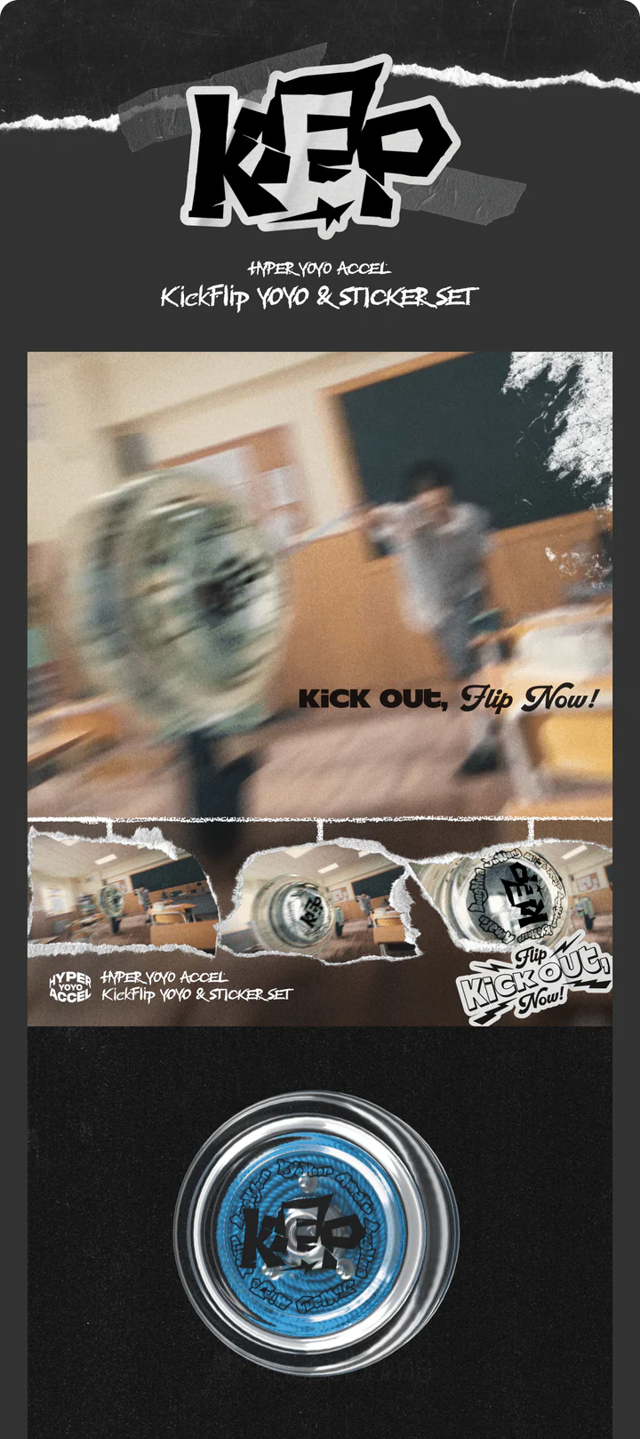 *PRE-ORDER* KICKFLIP - [HYPER YOYO ACCEL] Yoyo & Sticker Set