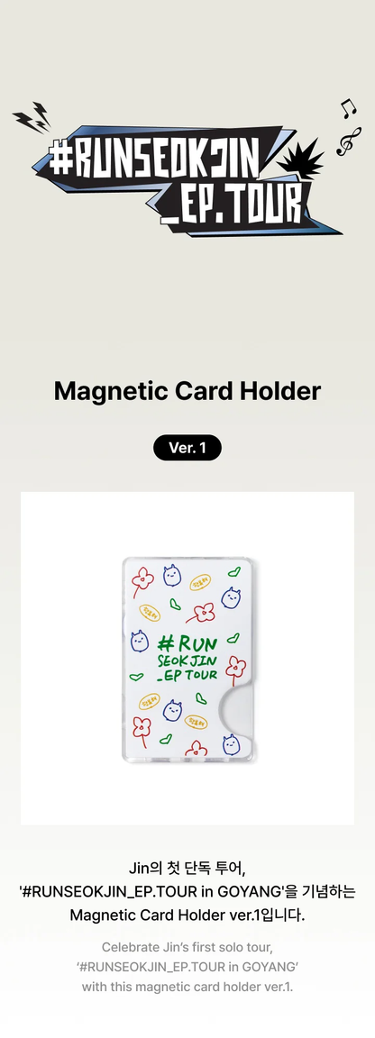 *PRE-ORDER* BTS JIN -  [#RUNSEOKJIN_EP.TOUR] Magnet Card Holder [Ver. 1]