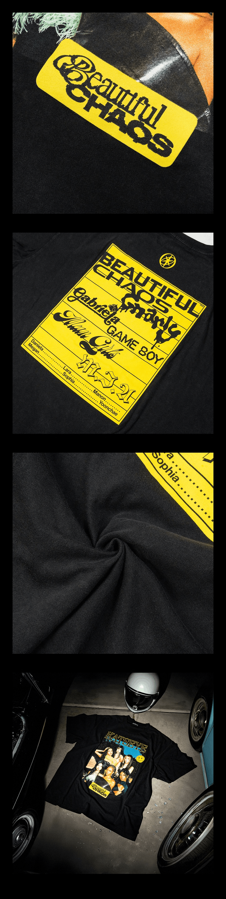 KATSEYE - 'Beautiful Chaos' S/S Black T-Shirt