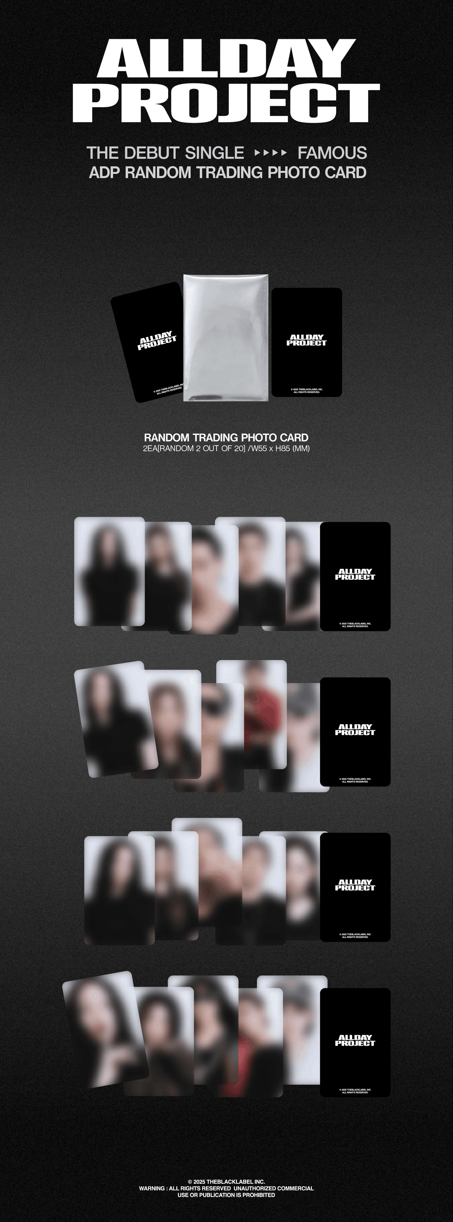 *PRE-ORDER* ALLDAY PROJECT - [FAMOUS] Random Trading Photocard
