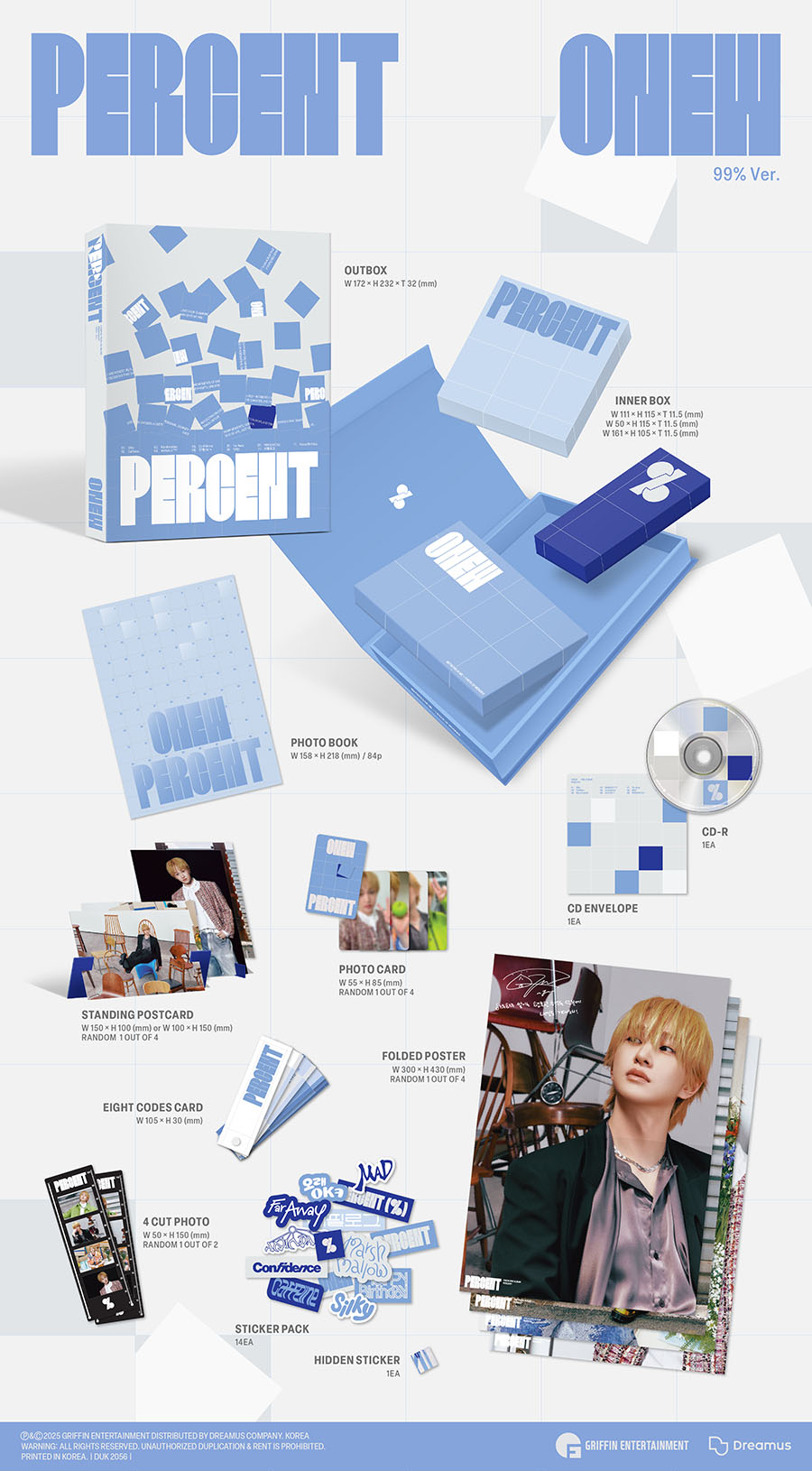 SHINEE ONEW - PERCENT (2nd Studio Album) [Photobook Ver.]