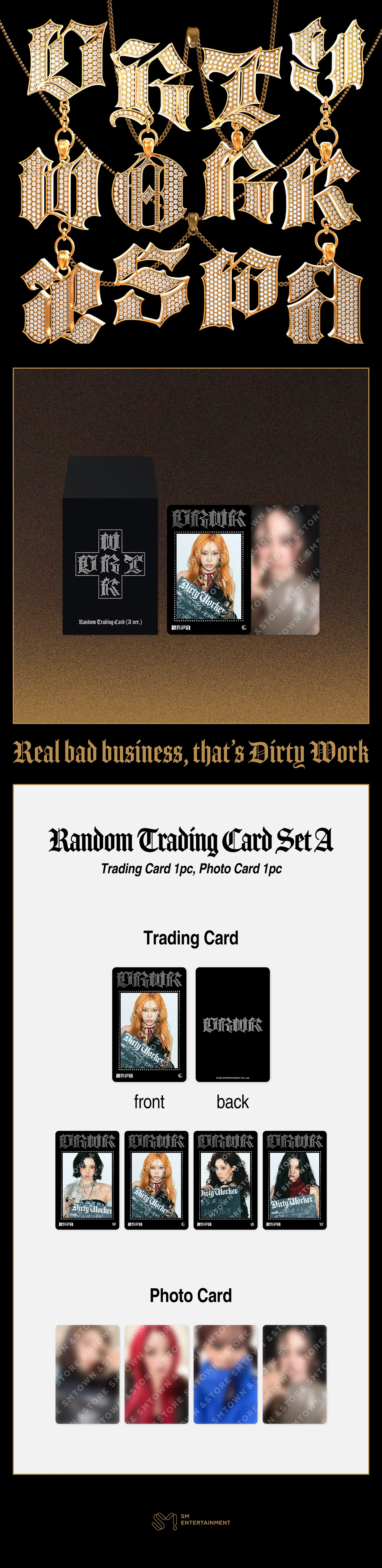 AESPA - [DIRTY WORK MD] Trading Card Set A