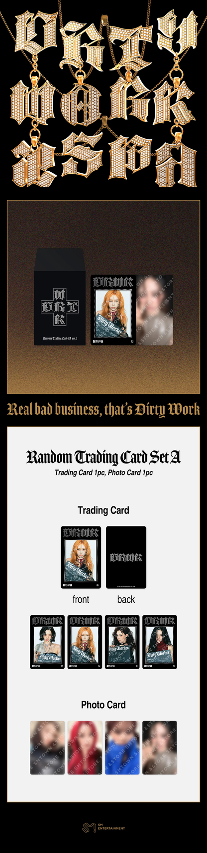 AESPA - [DIRTY WORK MD] Trading Card Set A