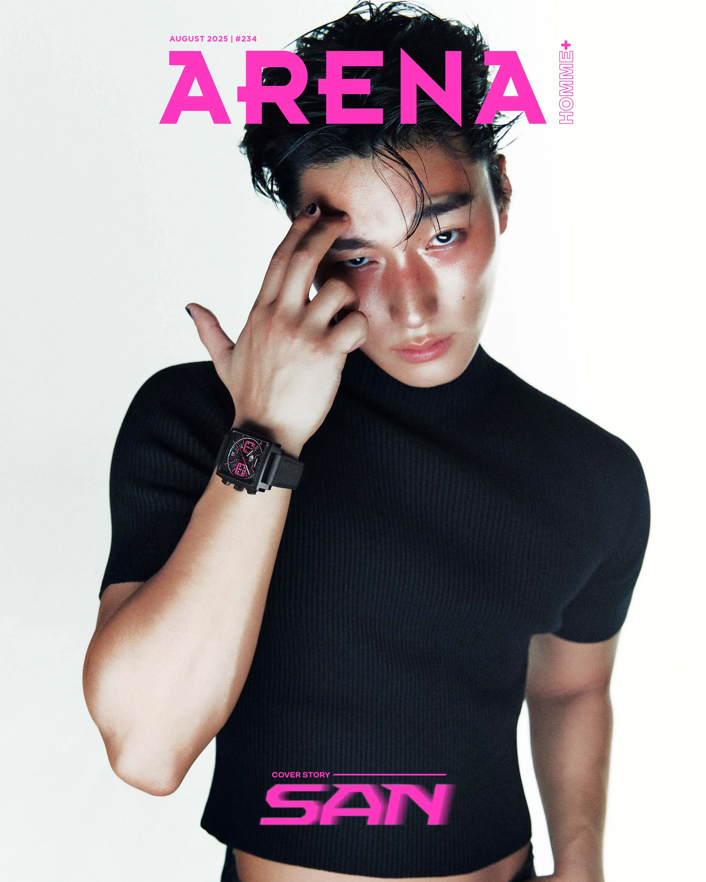 ARENA HOMME KOREA AUGUST 2025 ISSUE (Cover: ATEEZ SAN)