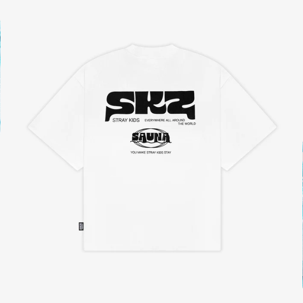 *PRE-ORDER* STRAY KIDS - SKZ SAUNA 2025 Pop-Up Oversized White T-Shirt