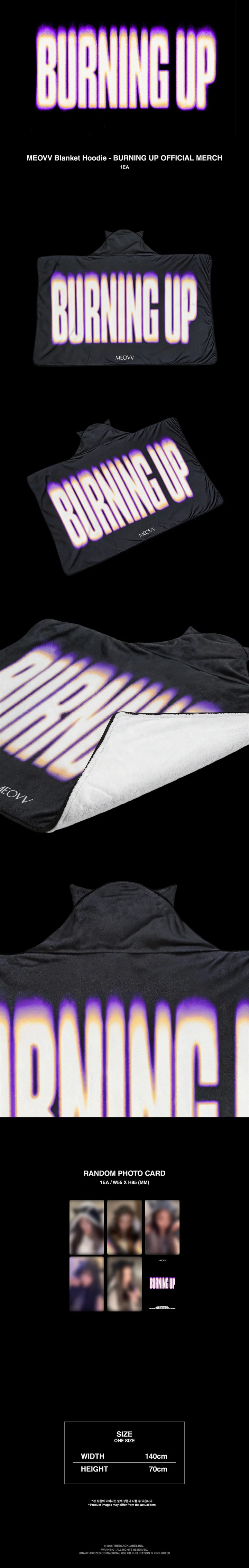 *PRE-ORDER* MEOVV - [BURNING UP] Blanket Hoodie Set