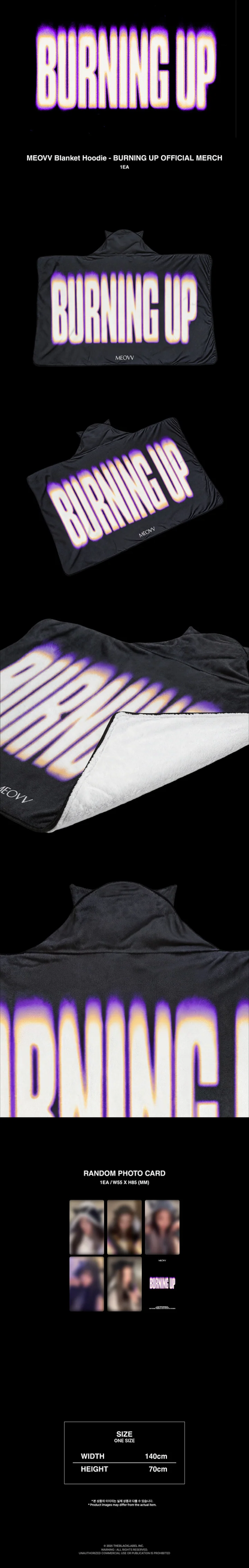 *PRE-ORDER* MEOVV - [BURNING UP] Blanket Hoodie Set