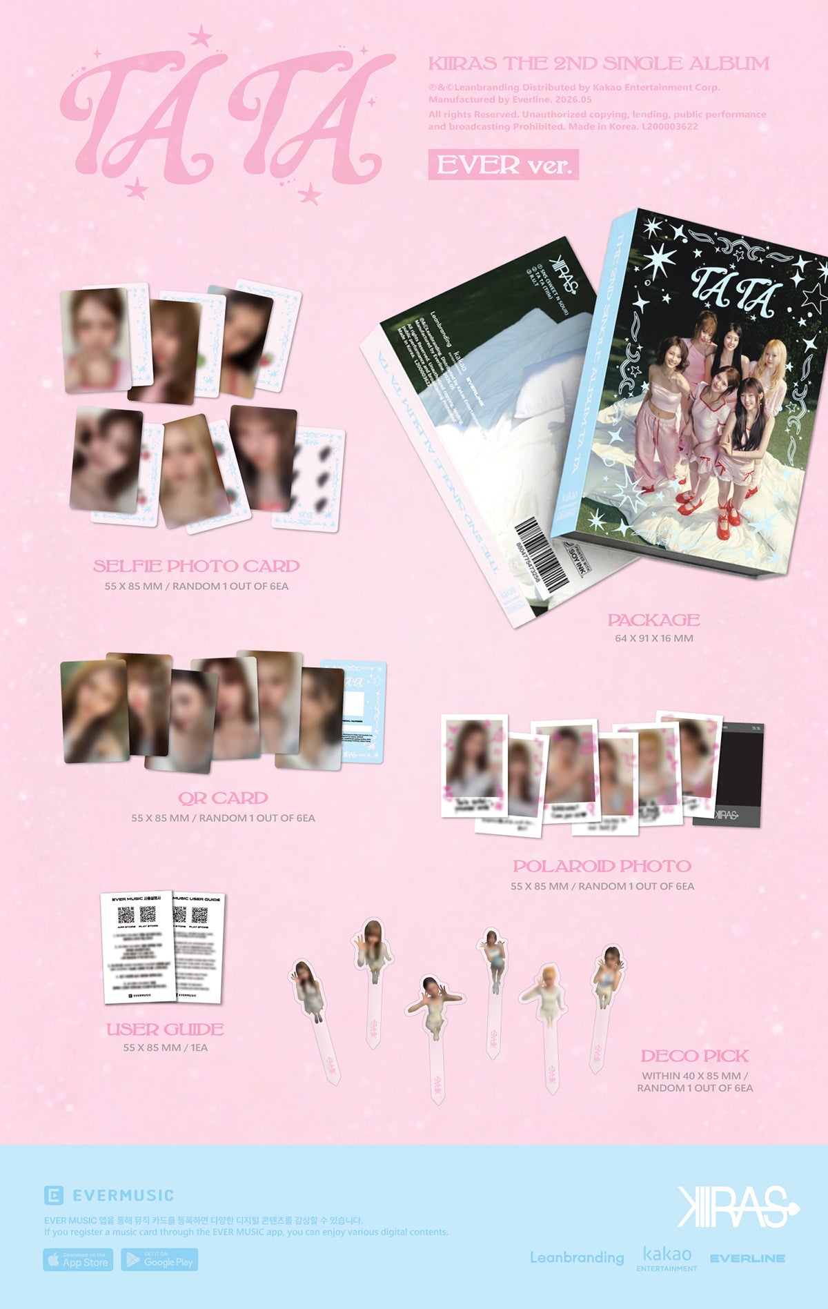 *PRE-ORDER* [EUROPE LUCKY DRAW/SIGNED EVENT] KIIRAS - TA TA (2nd Single Album)