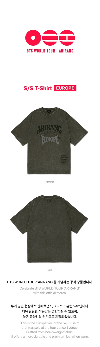 *PRE-ORDER* BTS - [ARIRANG World Tour] Europe S/S T-Shirt