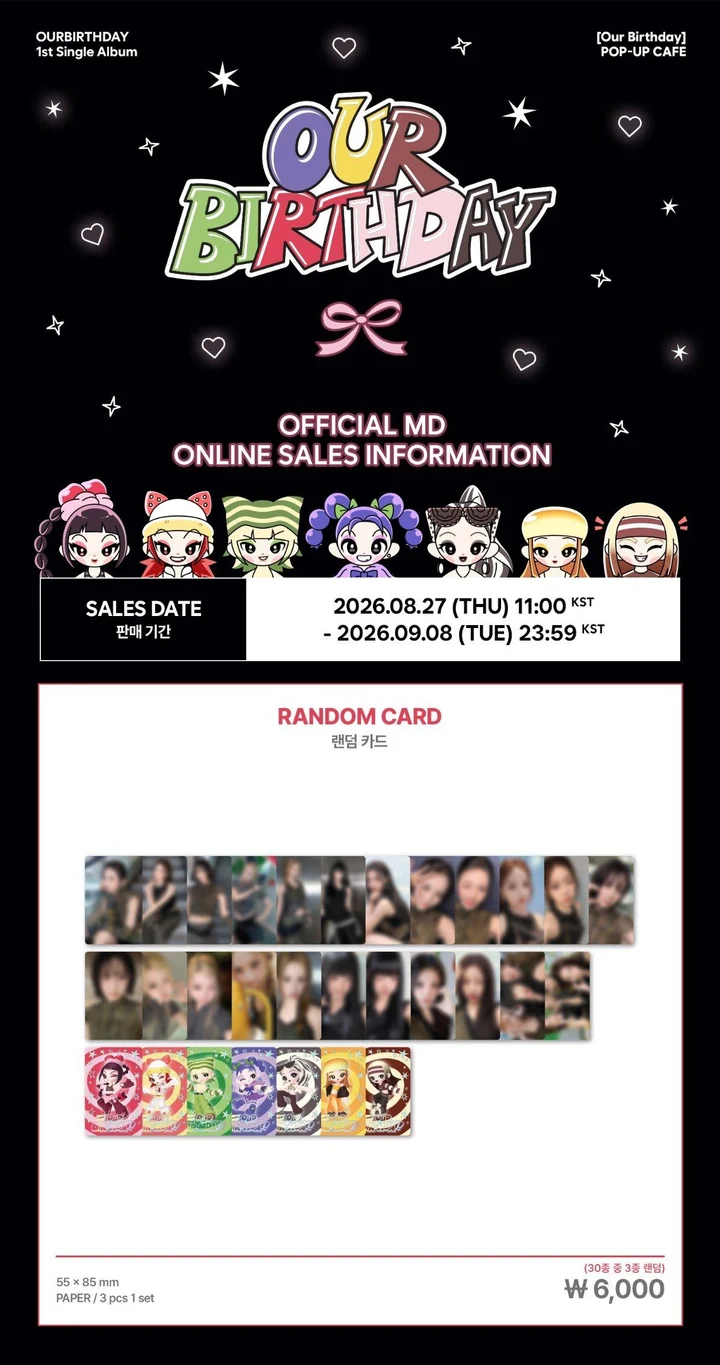 *PRE-ORDER* OURBIRTHDAY - [Our Birthday Pop-Up] Random Card