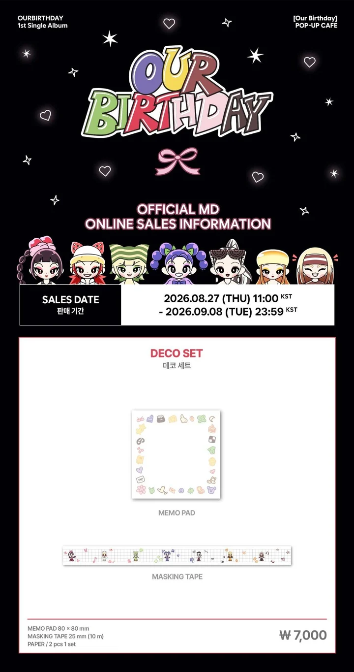 *PRE-ORDER* OURBIRTHDAY - [Our Birthday Pop-Up] Deco Set