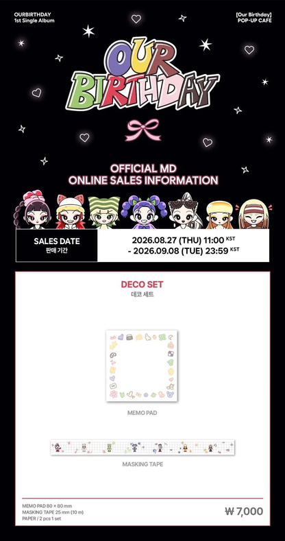 *PRE-ORDER* OURBIRTHDAY - [Our Birthday Pop-Up] Deco Set