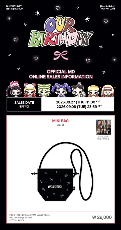*PRE-ORDER* OURBIRTHDAY - [Our Birthday Pop-Up] Mini Bag
