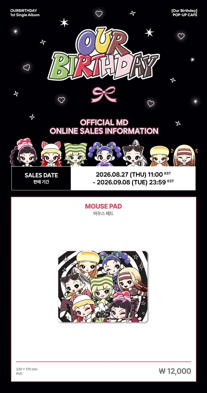 *PRE-ORDER* OURBIRTHDAY - [Our Birthday Pop-Up] Mouse Pad