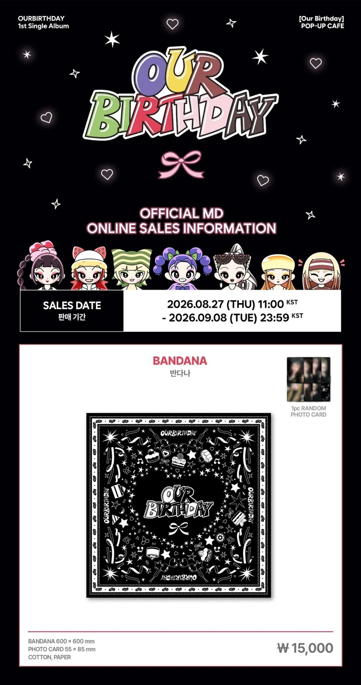 *PRE-ORDER* OURBIRTHDAY - [Our Birthday Pop-Up] Bandana
