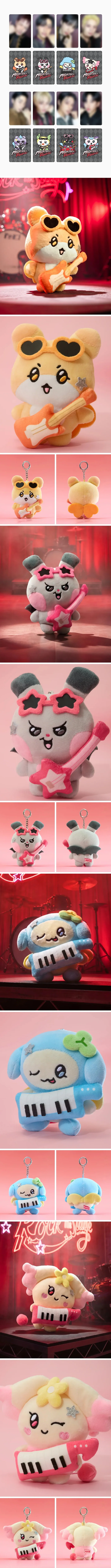 *PRE-ORDER* ATEEZ - [MIGHTEEZ Rock the Stage Pop-Up] Plush Keyring (Rockstar Ver.)