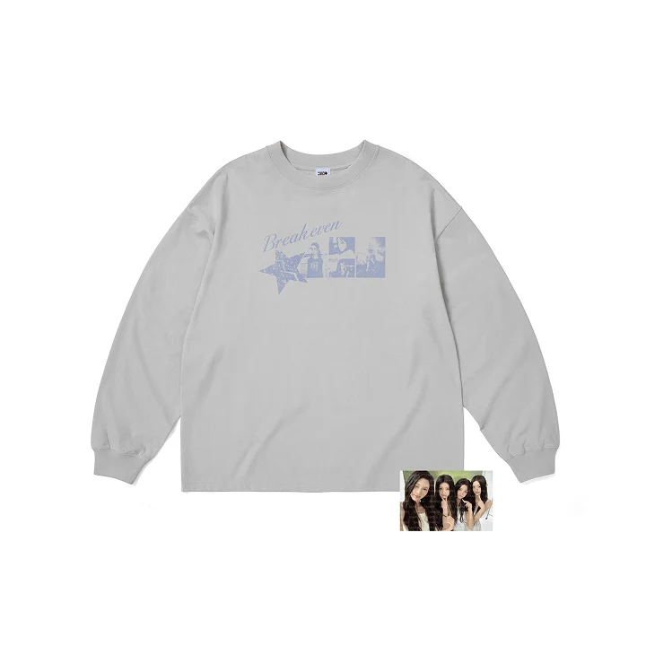 *PRE-ORDER* ILLIT - [BREAK EVEN] Pop-Up Photo L/S Gray T-Shirt
